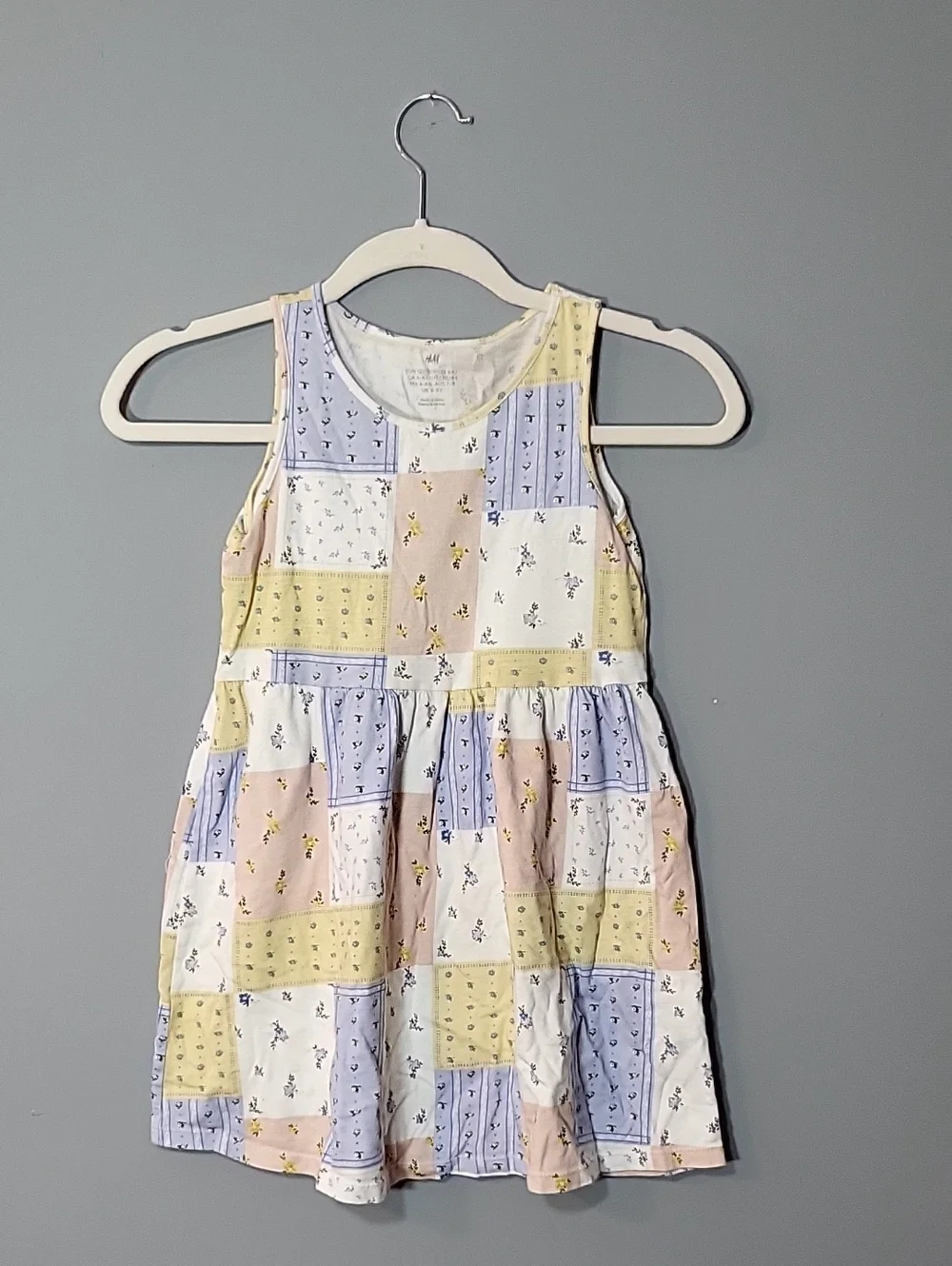 H&M Size 6X Girls Patchwork Cottagecore Floral Sundress in Pastel